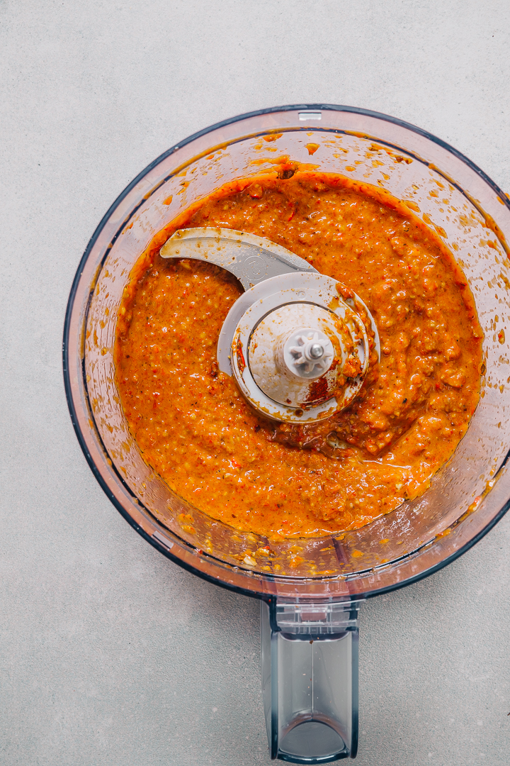 The Hungry Warrior - RED LENTIL PASTA + TURKISH RED PEPPER PESTO