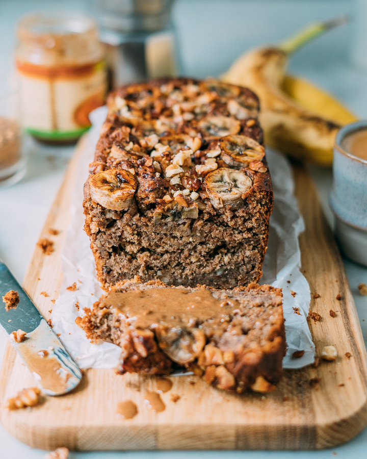 Vegan Oil Free Sugar Free Banana Bread