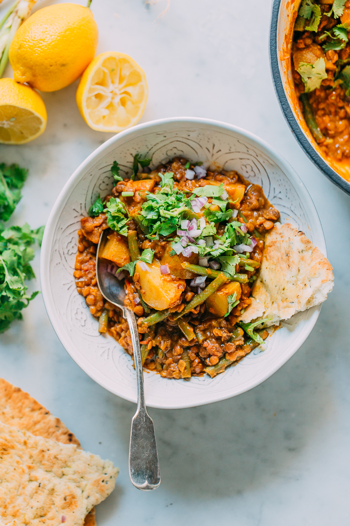 Lentil Potato Green Bean Curry