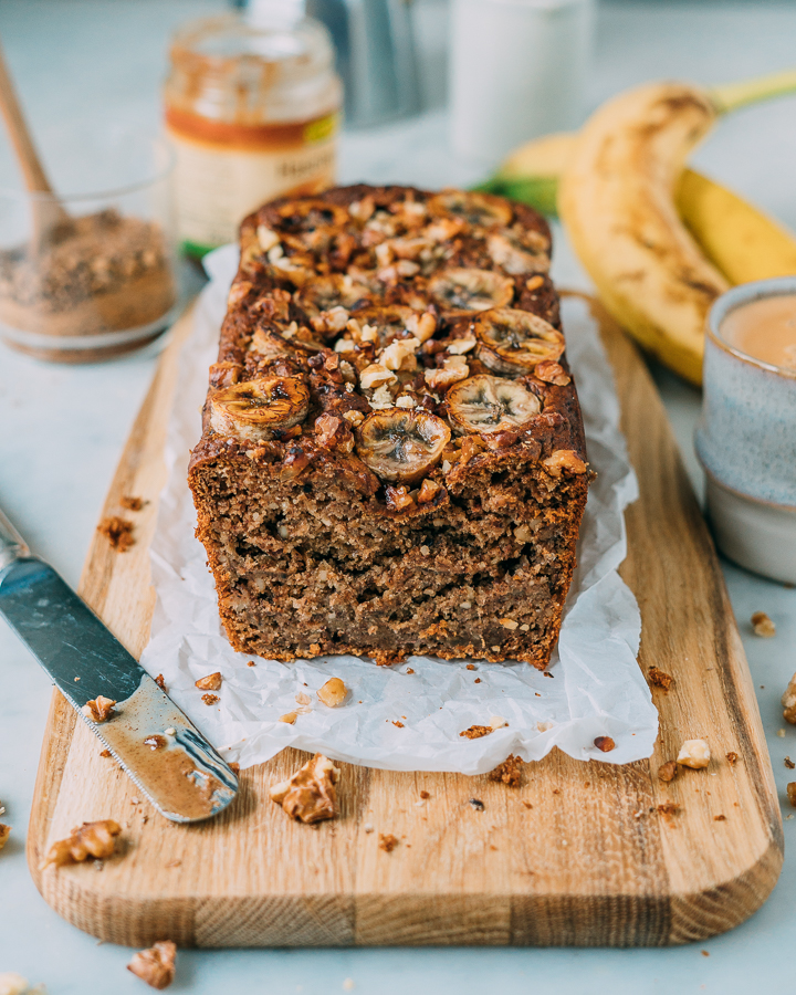 Vegan Oil Free Sugar Free Banana Bread