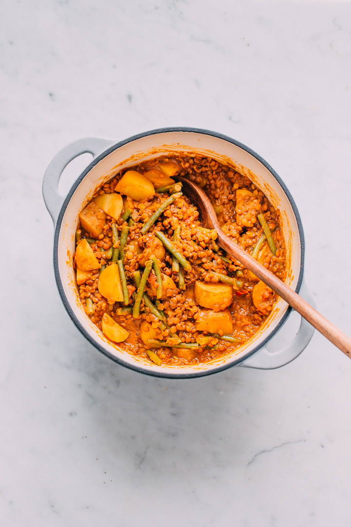 Lentil Potato Green Bean Curry