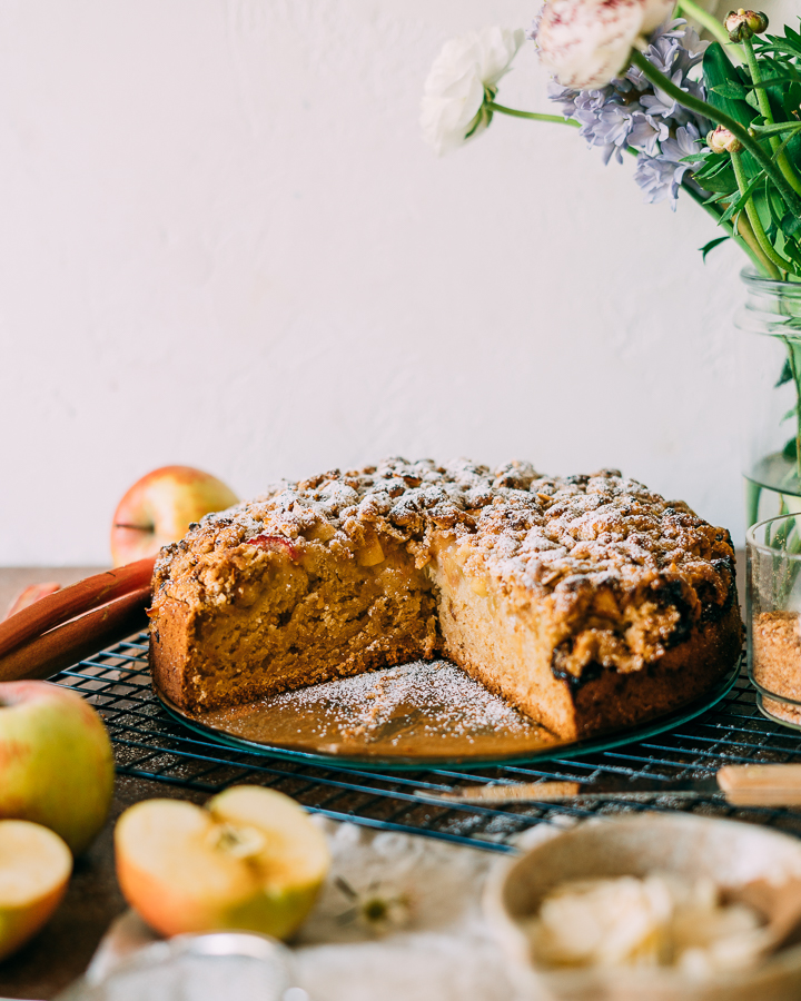 Apple Rhubarb Crumb Cake