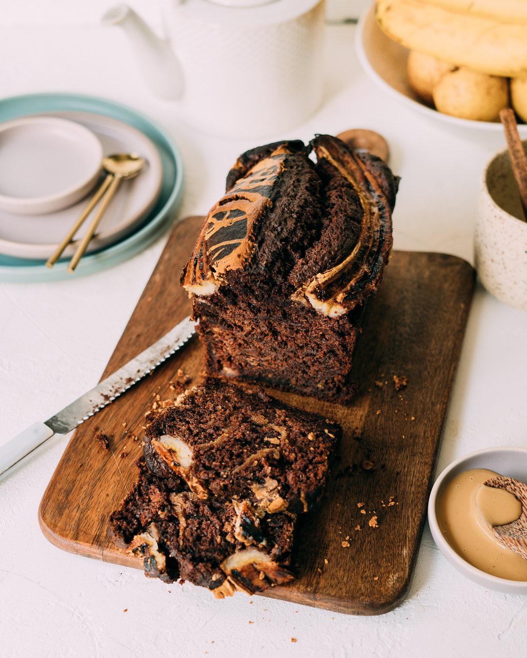 Chocolate PB Banana Bread